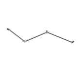 Mecca Care 32mm Dda Nero Toilet Nero Grab Rail Set 45 Degree 750X965X1025mm - Brushed Nickel